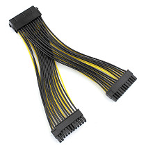 24P 20+4 Pin Dual PSU Power Supply Cable 18AWG 20cm ATX Motherboard Mainboard Adapter Connector Cable Mining Extension Cable