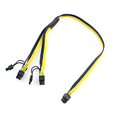 PCI-E PCI Express 6Pin to Dual 2-Port 8Pin 6+2 Pin Adapter GPU Video Card Power Cable Module Wire 16AWG 40cm+20cm Splitter Miner
