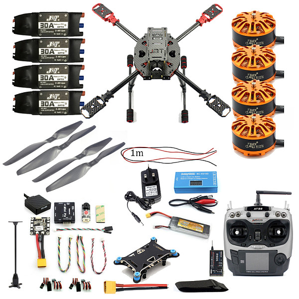 Full Set DIY 2.4GHz 4-Aixs Quadcopter RC Drone 630mm Frame Kit MINI PIX+GPS AT9S TX RX Brushless Motor ESC Altitude Hold