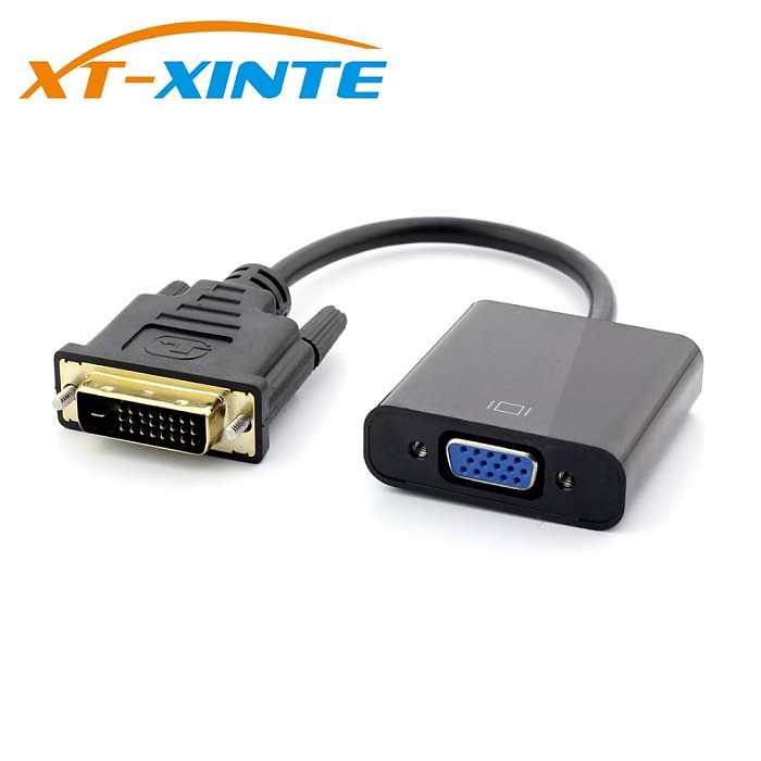 DVI to VGA Adapter 1080P DVI-D to VGA Adapter Cable Digital DVI 24+1 Male to 15 Pin VGA Female Video Converter for PC Display