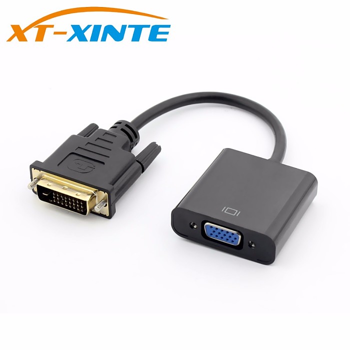 DVI to VGA Adapter 1080P DVI-D to VGA Adapter Cable Digital DVI 24+1 Male to 15 Pin VGA Female Video Converter for PC Display