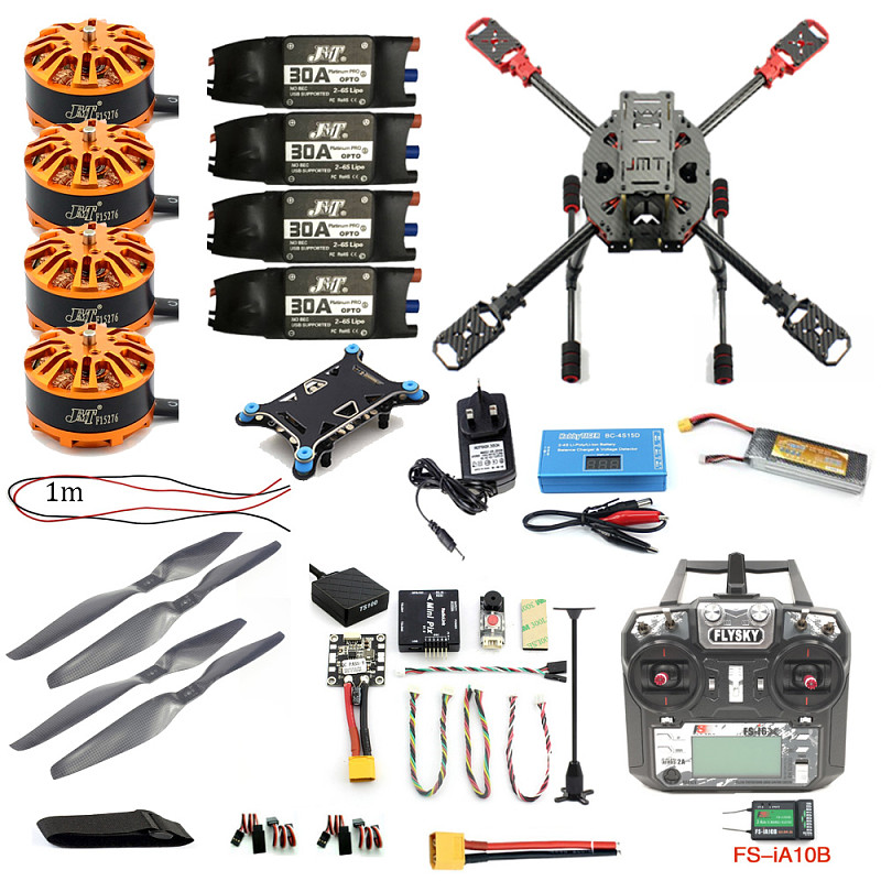 Full Set DIY 2.4GHz 4-Aixs Quadcopter RC Drone ARF 630mm Frame Kit Radiolink MINI PIX+GPS FS-i6X Brushless Motor ESC Altitude Hold