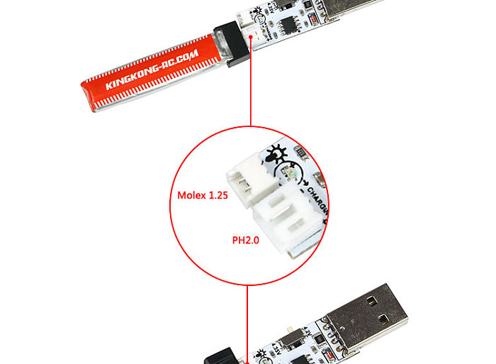 LDARC Single Way 4.2V / 4.35V Charger 1S Charger High Voltage Charger for TINY 6/7 FPV RC Racer Drone