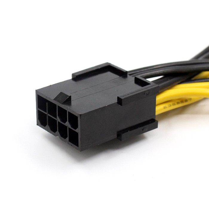 PCI-E PCIE 8p Female to 2 Port Dual 8pin 6+2p Male GPU Graphics Video Card Power Cable Cord 18AWG Wire