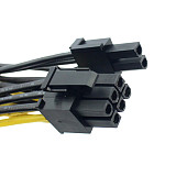 Dual Pin Molex to Dual PCI E Double 6 + 2 Cable Adapter Cord Wire Line 15cm 20cm