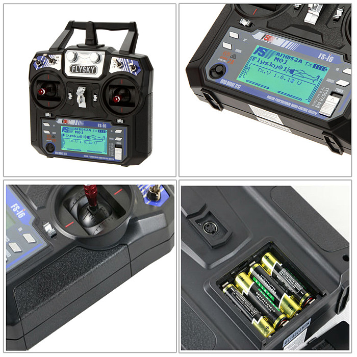 Flysky FS-i6 6CH 2.4G AFHDS 2A LCD Transmitter Radio System w/  FS-A8S Receiver for Mini FPV Racing Drone RC Quadcopter