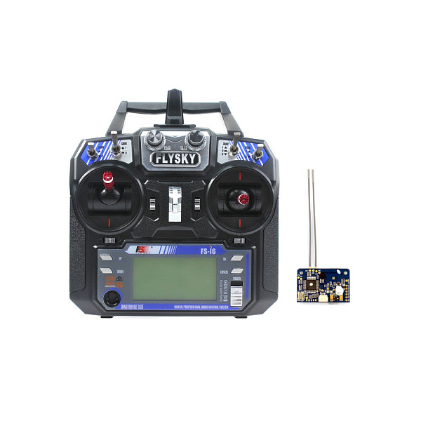 Flysky FS-i6 6CH 2.4G AFHDS 2A LCD Transmitter Radio System w/  FS-X6B Receiver for Mini FPV Racing Drone RC Quadcopter