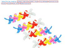 10Pairs LDARC Kingkong 31mm 4 Blade Propeller for TINY6 6X JJRC H36 E010 Brushed FPV Racing Drone Quadcopter RC Racer