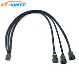 4Pin PWM 1 to 3 Ways Cooler Fan Power Supply Extension Cable Y Splitter Cord Multiplier Computer PC Chassis Cooling 22AWG 30cm