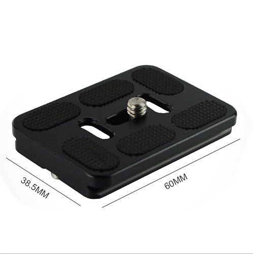 CNC Quick Release Plate PU60 for SLR Camera PTZ Tripod Ball Head Clamp 38.5mm
