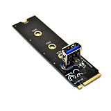 M.2 NGFF to PCI-E X16 Slot Transfer Card Mining Riser Extension Line Extender Adapter w Molex SATA 6Pin 4Pin Cable for BTC Miner