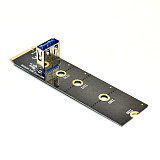 M.2 NGFF to PCI-E X16 Slot Transfer Card Mining Riser Extension Line Extender Adapter w Molex SATA 6Pin 4Pin Cable for BTC Miner