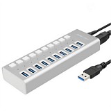 Acasis 10-port USB 3.0 Splitter With Power Supply Multi-interface Expansion HUB