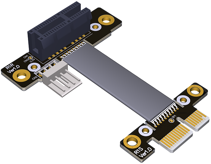 Graphics Card Extension Cable PCIE x1 to x16 3.0 Full Speed for Bitcoin Mining