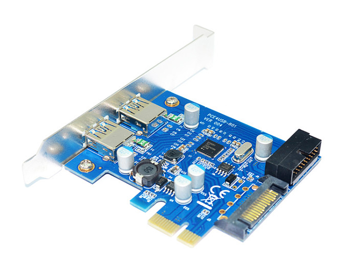 USB 3.0 PCIe Expansion Card External 2 Ports USB3.0 + 2 Internal 19Pin Header 4Pin IDE Power Connector for PCI-E x1 x4 x8 x16