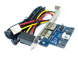 Dual Port SATA to 5V 12V Power Over ESATA USB Port Adapter Convert Expansion Converter Card Connect to 2.5  3.5  Hard Disk