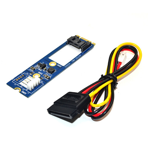 SATA III 3 to M.2 NGFF SSD 7+5 pin Connector Converter Adapter Card