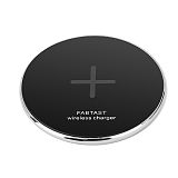 9V Fast Wireless Charger Alloy Metal Wireless Charging Pad For iPhone X Samsung