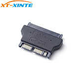XT-XINTE Micro SATA 7+9 16P Male to SATA 7+15 22P Female Connector Converter Adapter Black M-F SATA Adapter