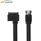 XT-XINTE Power Esata eSATAp to Slim Sata 7+6 13Pin Connector USB Power Data Cable 50cm for 5V Optical Driver CD DVD ROM ODD