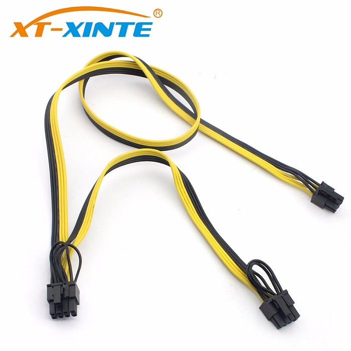 Modular PSU Power Supply Cables 8Pin to 6+2Pin Cable Graphics Card Module Line 8P to Dual 8p Splitter Ribbon Cable 18AWG 70+20cm