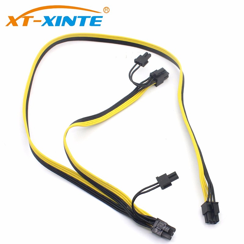 Modular PSU Power Supply Cables 8Pin to 6+2Pin Cable Graphics Card Module Line 8P to Dual 8p Splitter Ribbon Cable 18AWG 70+20cm