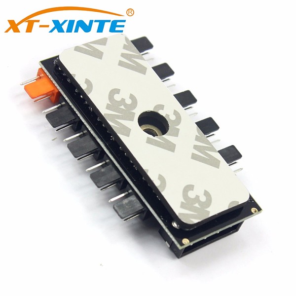 PC 1 to 10 4Pin / SATA Cooling Fan Hub Molex Cooler Splitter Cable PWM 12V Led Speed Power Supply Adapter For Mining Computer