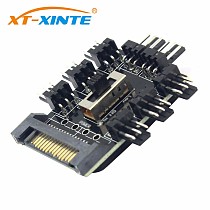 1 to 8 4Pin/SATA Molex Cooler Fan Hub Splitter Cable PWM 3Pin Power Supply Speed Controller Adapter For Miner Computer Cooling