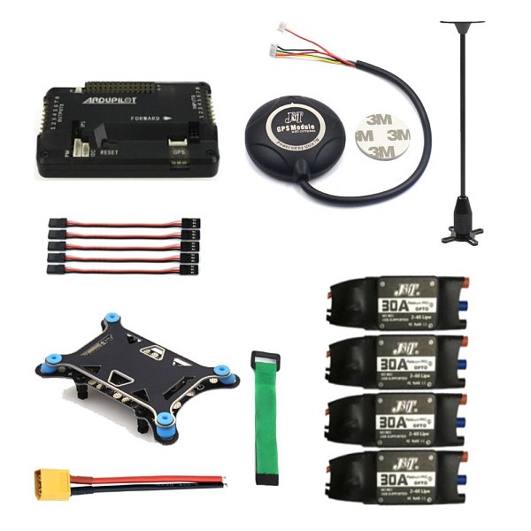 FEICHAO 4-axis RC Helicopter Electronic Parts APM 2.8 Multicopter Flight Controller 7M GPS Module with Compass Shock Absorber 30A ESC
