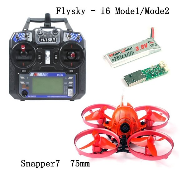 Snapper7 Brushless 4-Axis Aircraft Micro 75mm FPV Racer Racing Drone RTF 700TVL Camera with FS-i6 RC Transmitter Controller