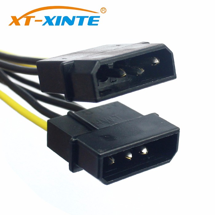 XT-XINTE Power Supply Cable 8Pin to Dual Large 4Pin CPU Adapter Cable for PC 4+4pin Power cables Wire for Miner Bitcoin Mining