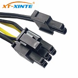 XT-XINTE Power Supply Cable 8Pin to Dual Large 4Pin CPU Adapter Cable for PC 4+4pin Power cables Wire for Miner Bitcoin Mining