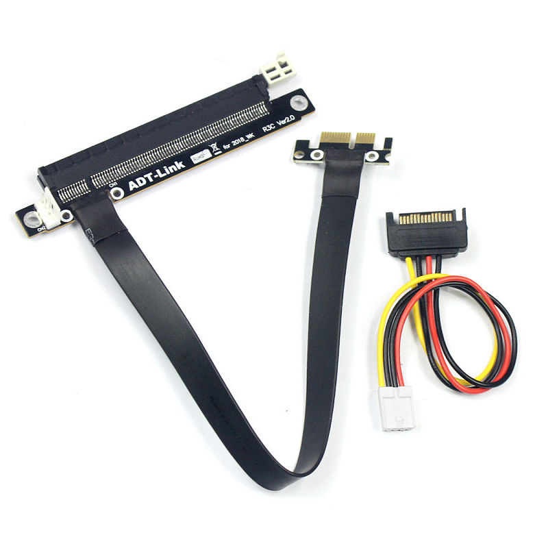 Graphics Extension Cable PCIe 3.0 x16 to x1 A Card N Card Full Speed Compatible