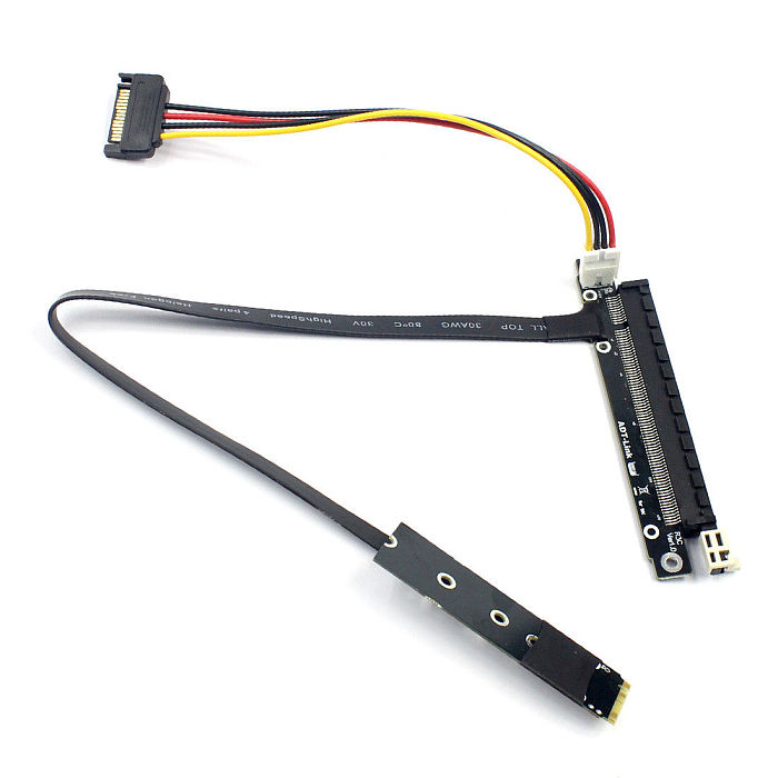 XT-XINTE Graphics extension cable M.2 M2 to x16 PCIE For PC Mining 35CM Plug and Play