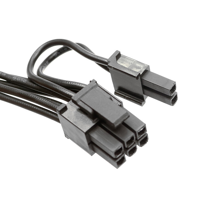 XT-XINTE Mini 6Pin to PCI-E 6Pin + 8Pin (6+2) Dual PCI-Express Ports Cable Video Graphic Card Power Cable for G5/Mac Pro 30CM+15CM