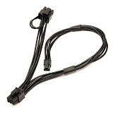 XT-XINTE Mini 6Pin to PCI-E 6Pin + 8Pin (6+2) Dual PCI-Express Ports Cable Video Graphic Card Power Cable for G5/Mac Pro 30CM+15CM