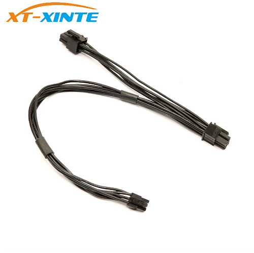 XT-XINTE Motherboard 6Pin Small Type to 2-Port PCI-E PCIe 6Pin Graphics Video Display Card Power Supply Cable for Mac Pro /G5