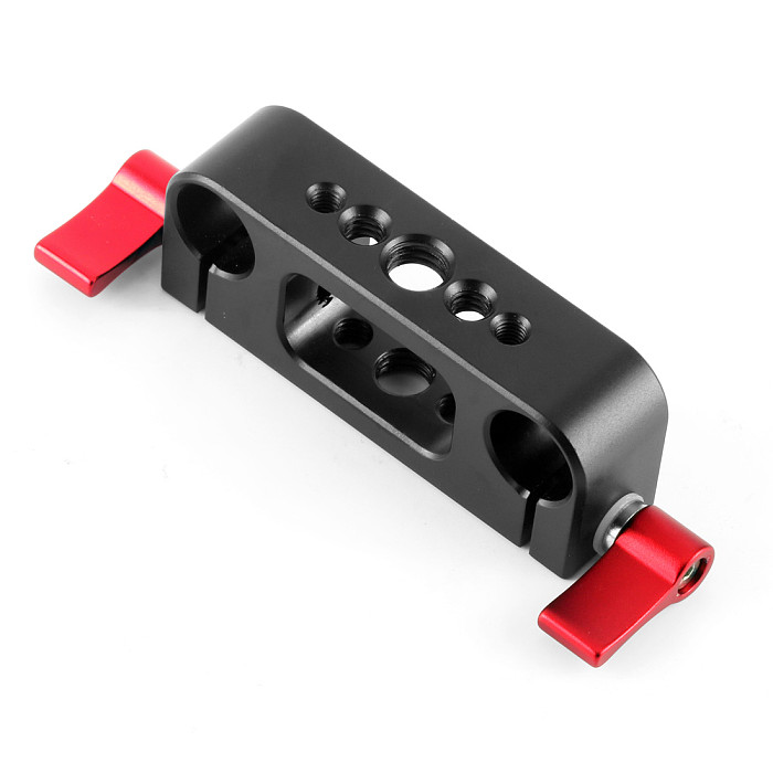 BGNING DLSR Camera Cage Kit 15mm Rod Rig Clamp Double Holes 1/4 3/8 Thread Telephoto Lens Holder Support Rail Photography System