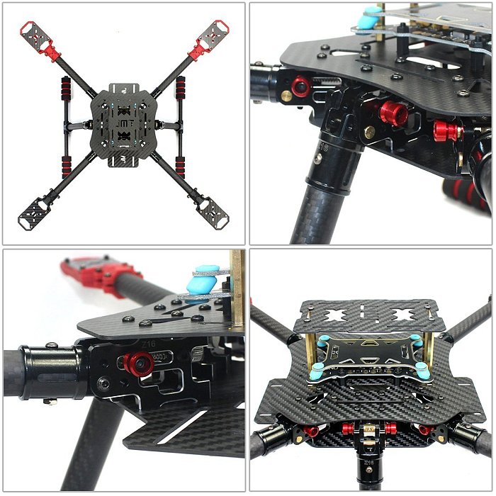 QWinOut DIY X4 560mm Full Carbon Fiber Foldable Frame Kit with Foldable Landing Gear 3508 580KV Powerful Motor 40A ESC 1455 Carbon Fiber Propellers Hobby RC Quadcopter