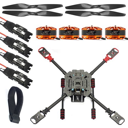 QWinOut DIY RC Quadcopter Full Carbon Fiber Foldable 560mm Frame Kit with Landing Skid 40A ESC 1455 Carbon Fiber Propellers 580KV Motor
