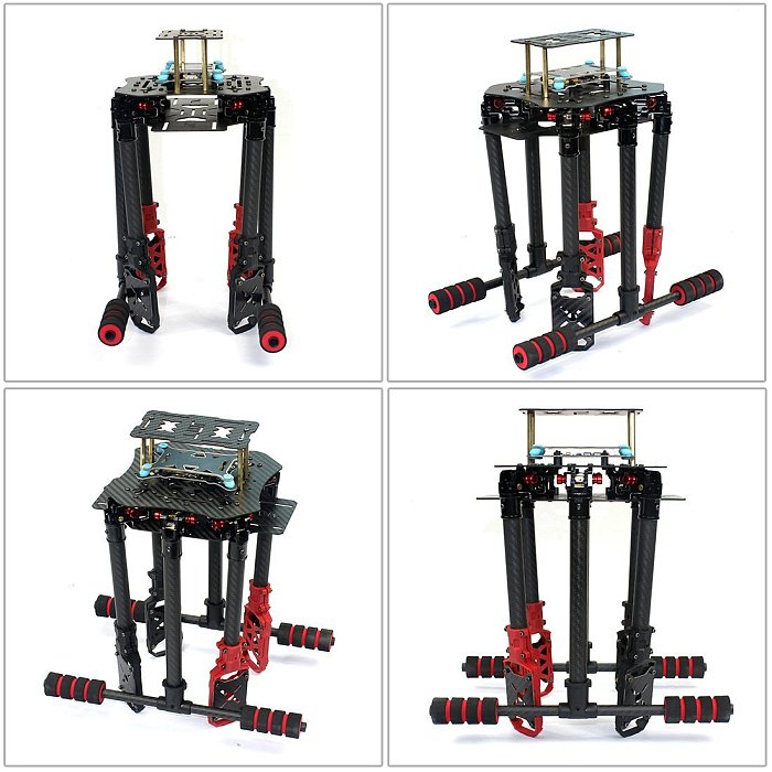 QWinOut DIY X4 560mm Full Carbon Fiber Foldable Frame Kit with Foldable Landing Gear 3508 580KV Powerful Motor 40A ESC 1455 Carbon Fiber Propellers Hobby RC Quadcopter