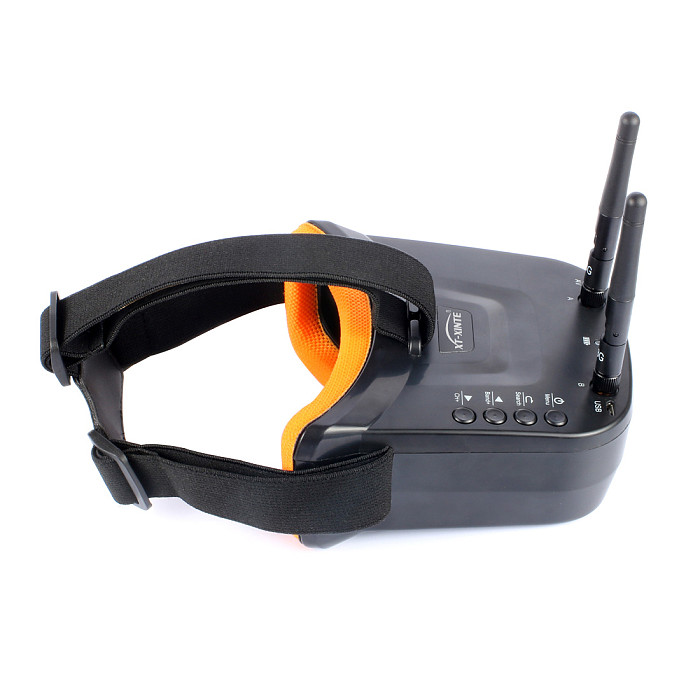 XT-XINTE New Mini FPV Goggles 3 inch 480 x 320 Display Double Antenna 5.8G 40CH Built-in 3.7V 1200mAh Battery for Racing Drone Models