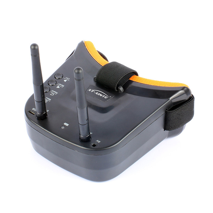 XT-XINTE New Mini FPV Goggles 3 inch 480 x 320 Display Double Antenna 5.8G 40CH Built-in 3.7V 1200mAh Battery for Racing Drone Models
