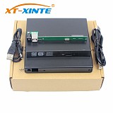 XT-XINTE USB2.0 SATA Hard Disk Drive External Case 12.7MM HDD Enclosure Optical Drives Cases DVD-RW for WindowXP/2003/Vista/Win7/Linux