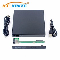 XT-XINTE USB2.0 SATA Hard Disk Drive External Case 12.7MM HDD Enclosure Optical Drives Cases DVD-RW for WindowXP/2003/Vista/Win7/Linux