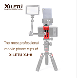 XILETU XJ-8 Aluminum Alloy Tripod Head Bracket Holder Clip For Mobile Phone iPhone Samsung