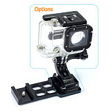 CNC Aluminum 20mm Side Rail with fix Mount for Gopro Xiaoyi Gitup Action Camera