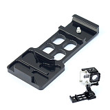 CNC Aluminum 20mm Side Rail with fix Mount for Gopro Xiaoyi Gitup Action Camera