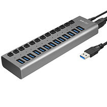 Acasis 13-port USB3.0 Splitter with 12V 6A Power Cord Extension HUB