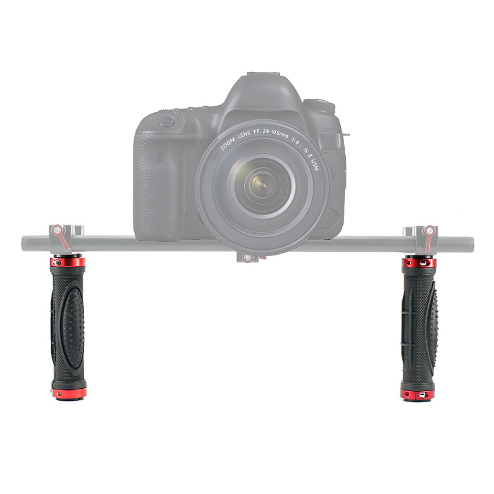 SLR DSLR Camera Rubber Handle Tripod Holder Small Handheld Stabilizer Flash bracket Kit with 1/4 Screw Hole Photography Parts